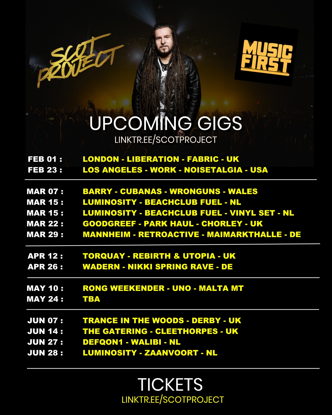 Scot Project Tour Dates